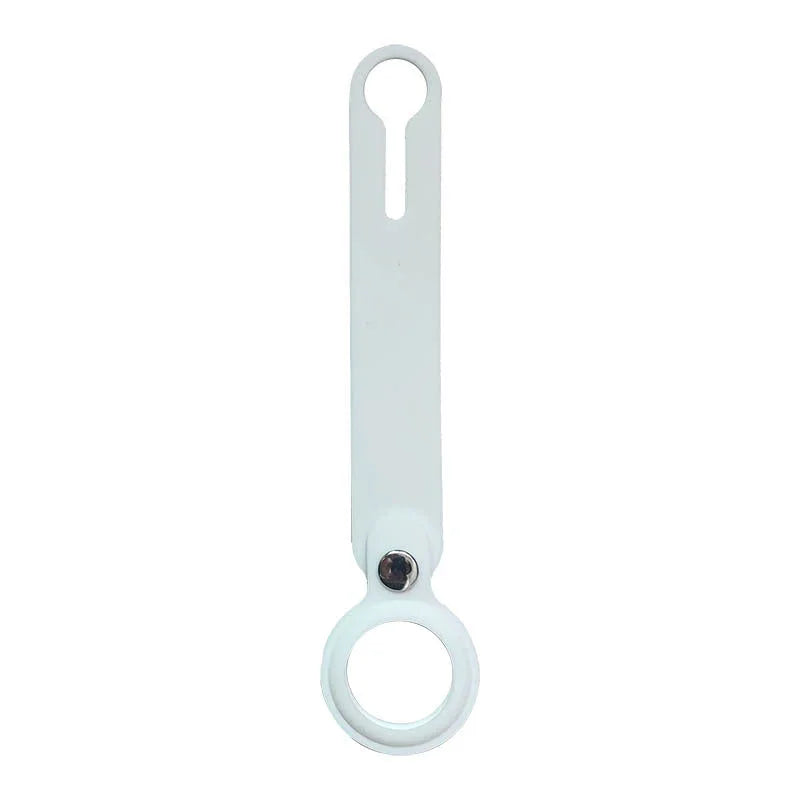 Porte-clés boucle en silicone AirTag - blanc