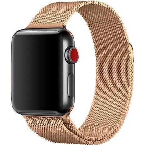 Bracelet Apple Watch Fiore - milanais - or rose