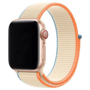 Bracelet Apple Watch - tissé - nylon - crème