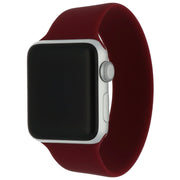 Bracelet Apple Watch - silicone - solo loop - lie de vin