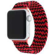 Bracelet Apple Watch - nylon - tressé solo - mélange rouge noir