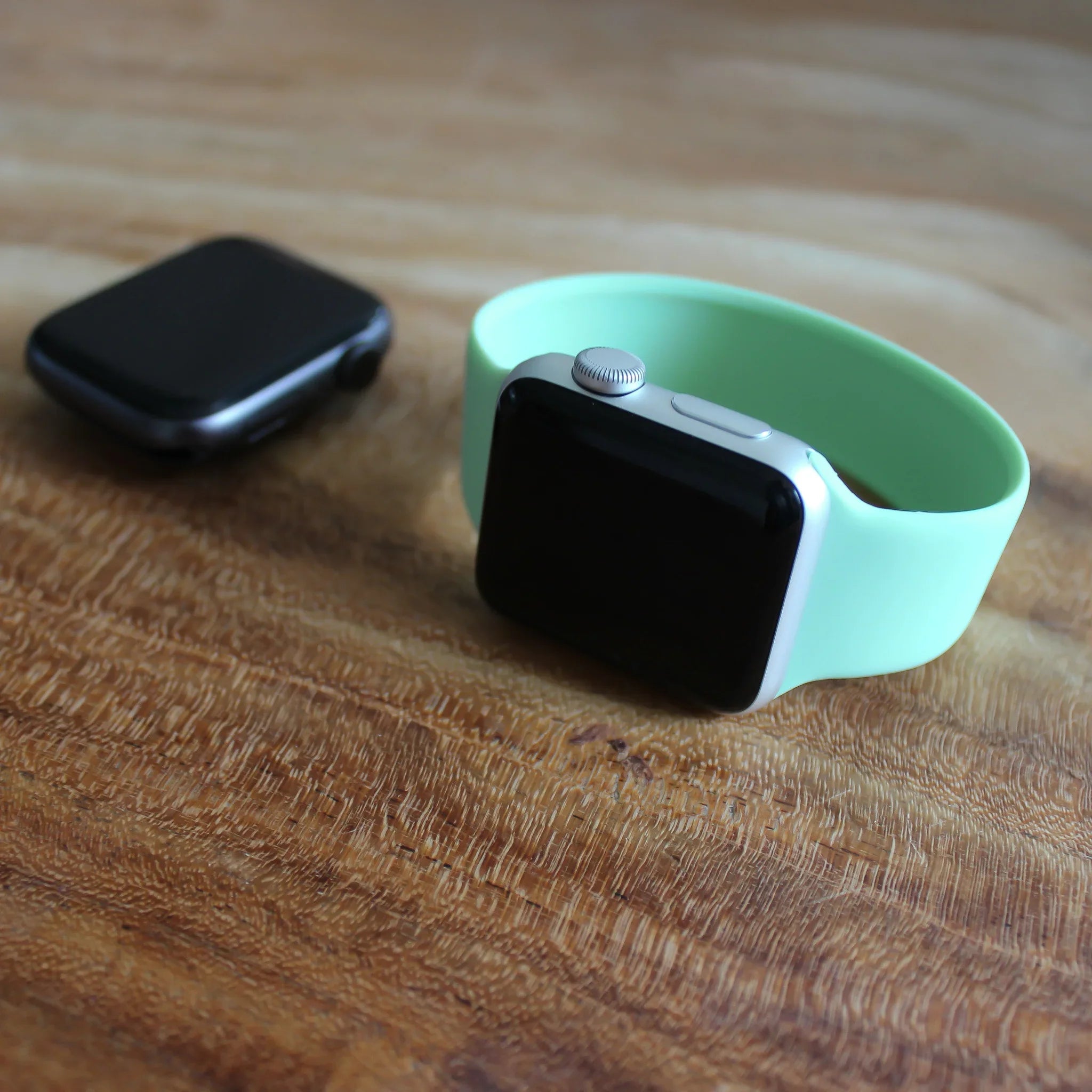 Bracelet Apple Watch - silicone - boucle unique - pistache