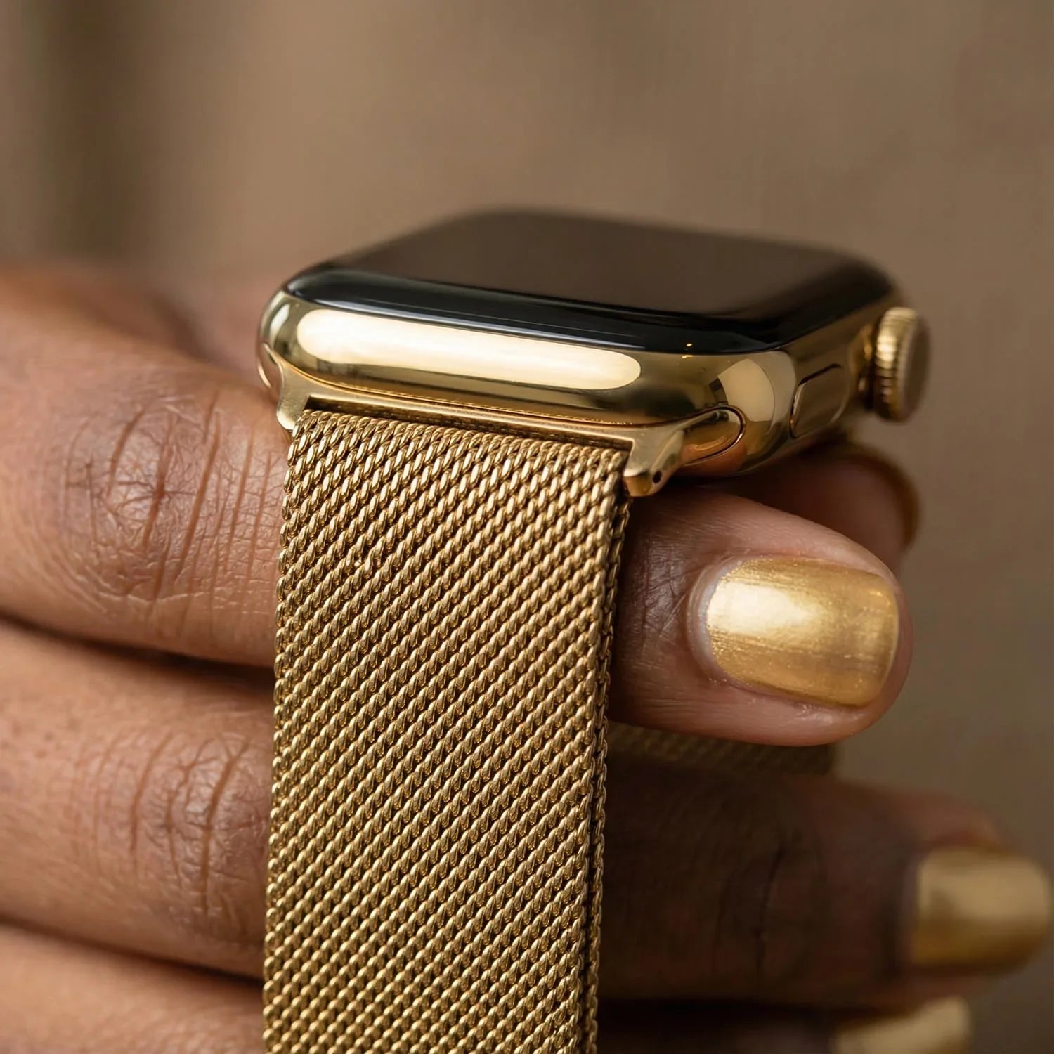 Bracelet Apple Watch Fiore - milanais - or