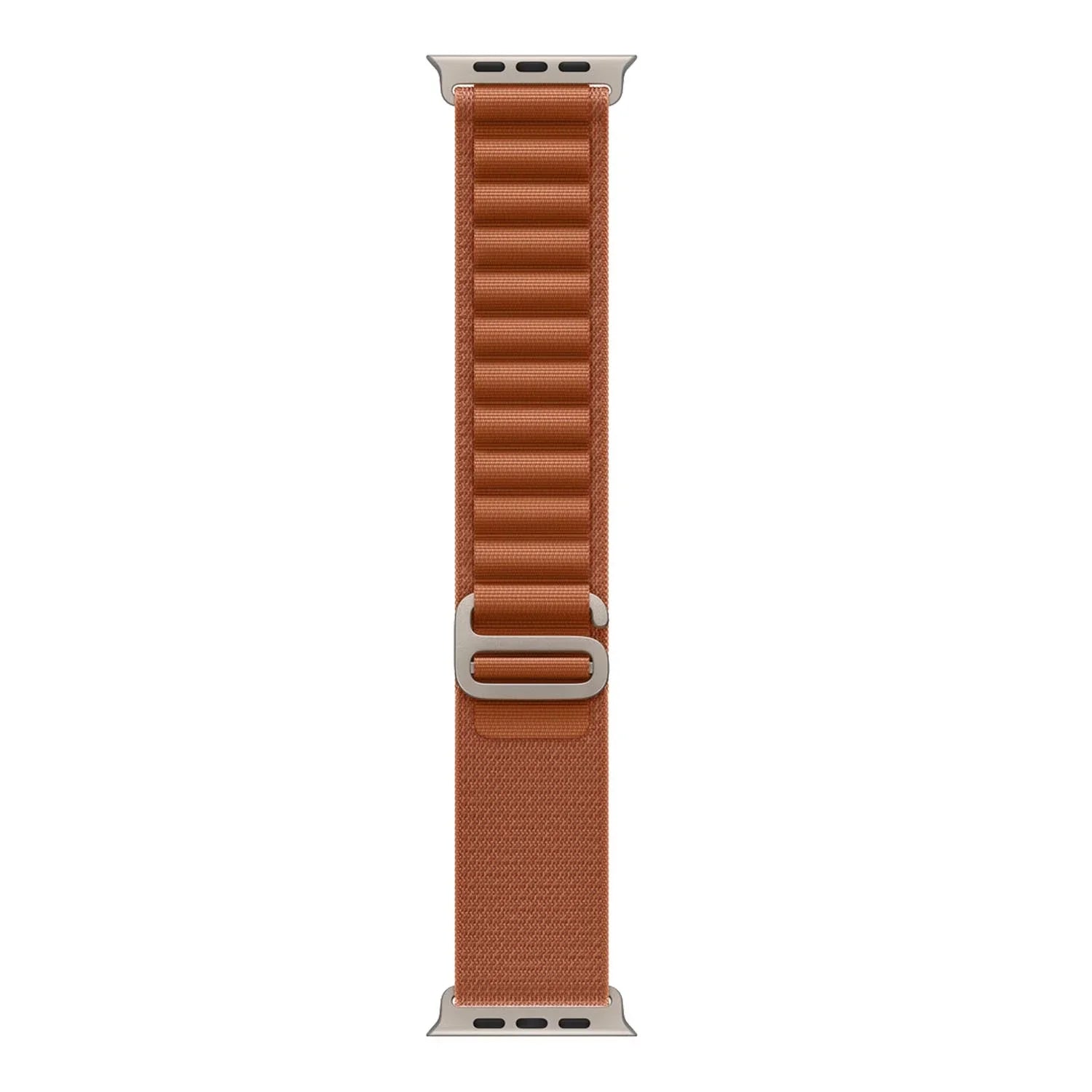 Bracelet Apple Watch Alpin - nylon - terre cuite - argent
