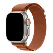 Bracelet Apple Watch Alpine - nylon - terre cuite - noir