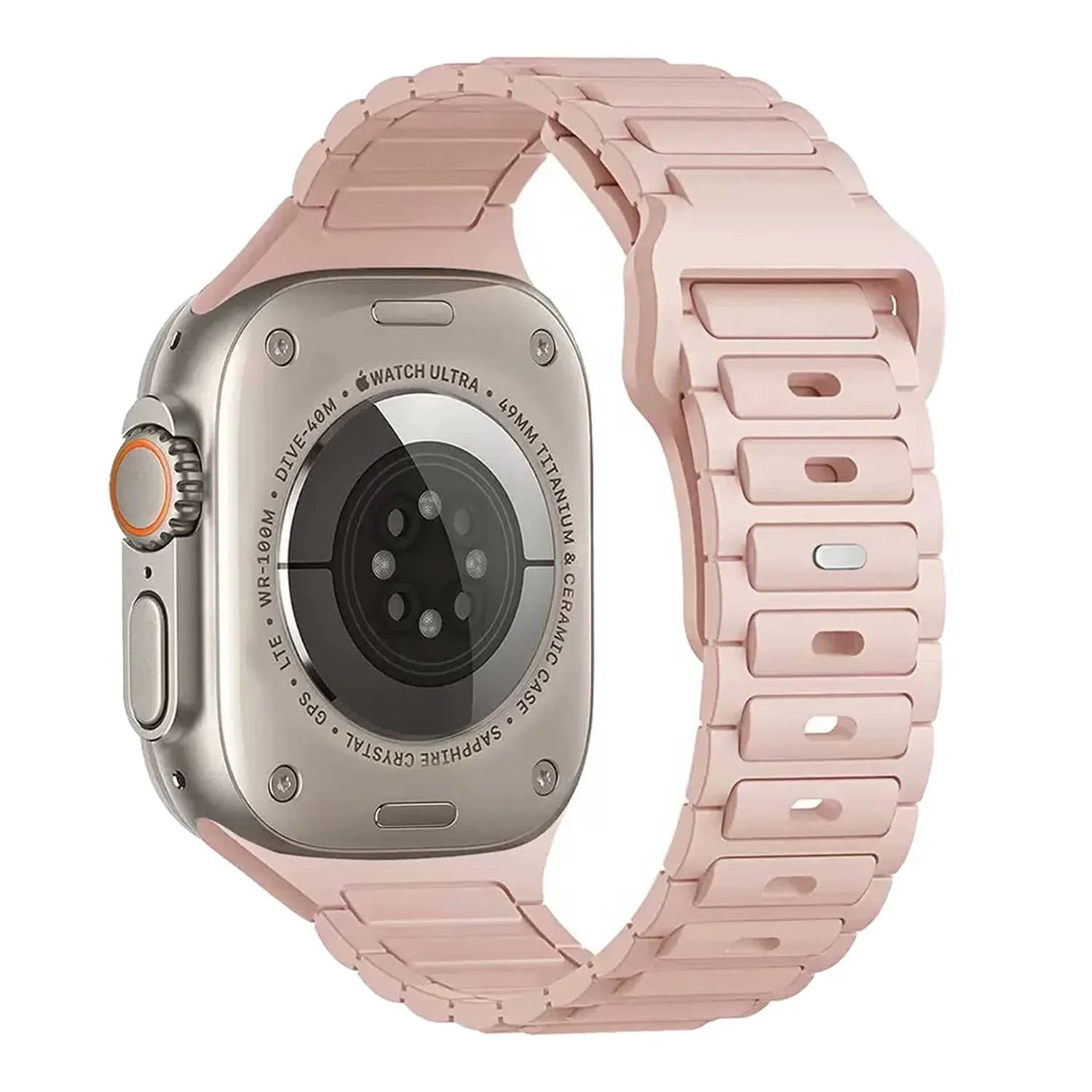 Bracelet Apple Watch Raveo - silicone - rose clair
