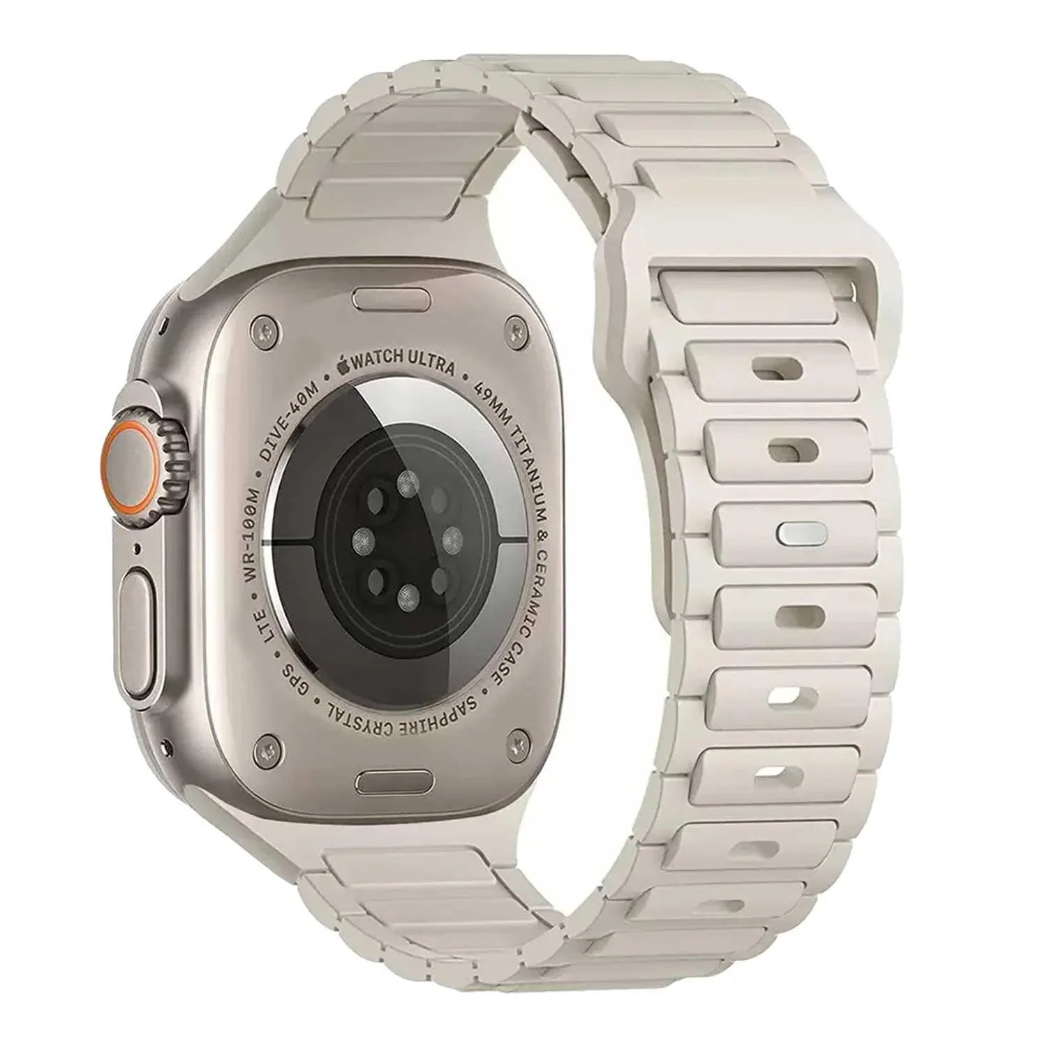 Bracelet Apple Watch Raveo - silicone - lumière stellaire