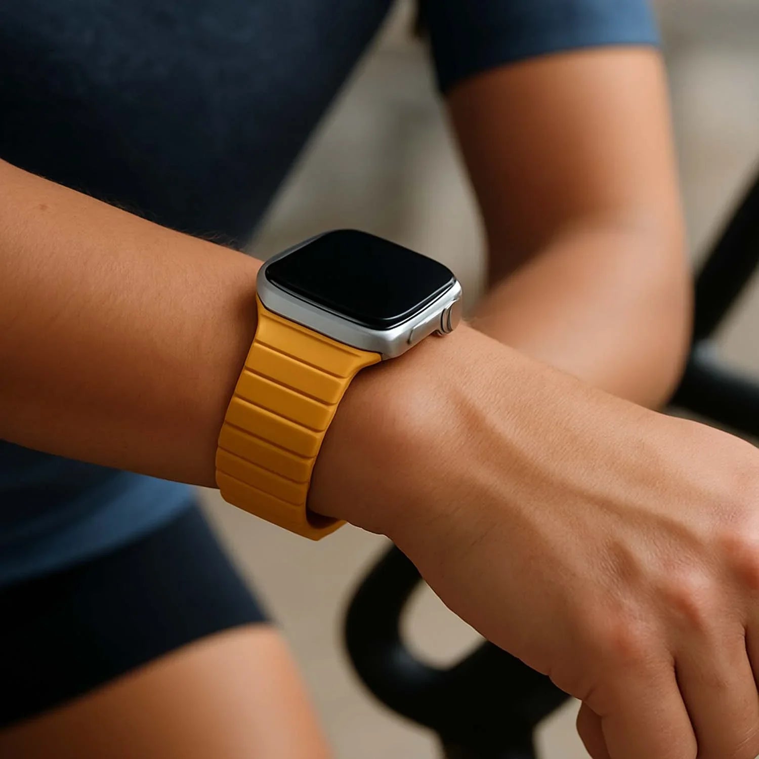 Bracelet Apple Watch Vetra - silicone - jaune