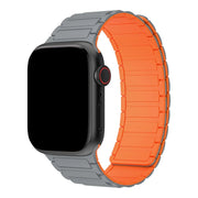 Bracelet Apple Watch Zyro - silicone - gris orange