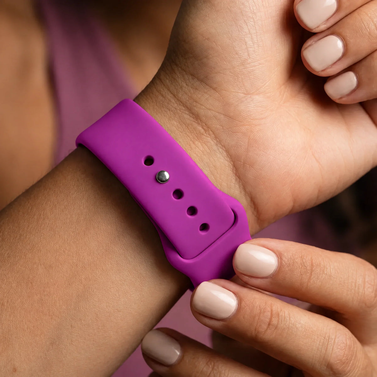 Bracelet Apple Watch Autumn - silicone - magenta