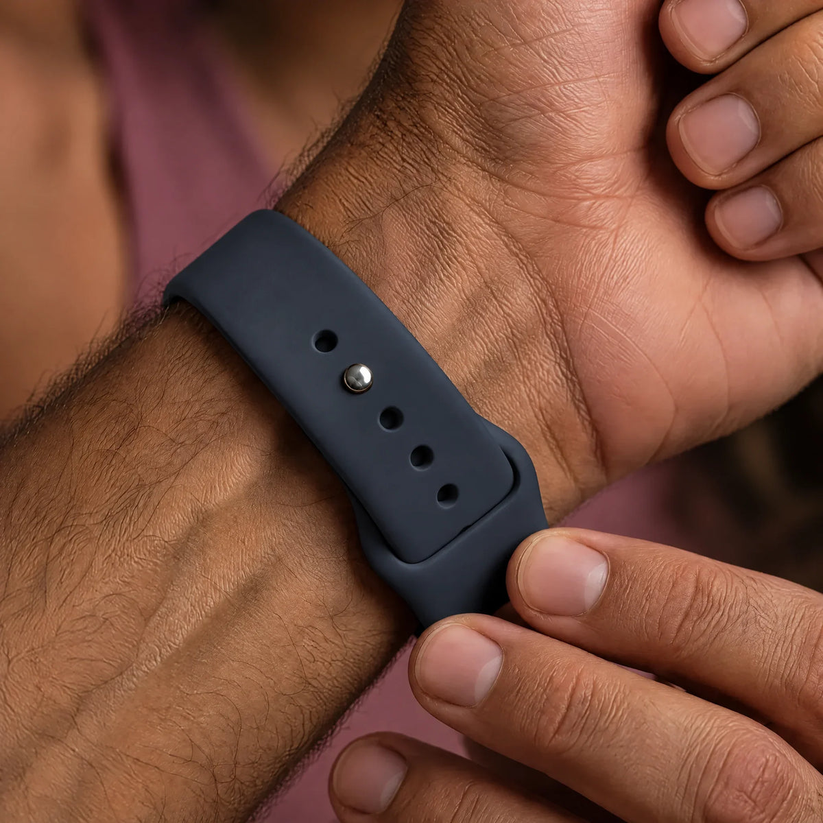 Bracelet Apple Watch Autumn - silicone - bleu marine