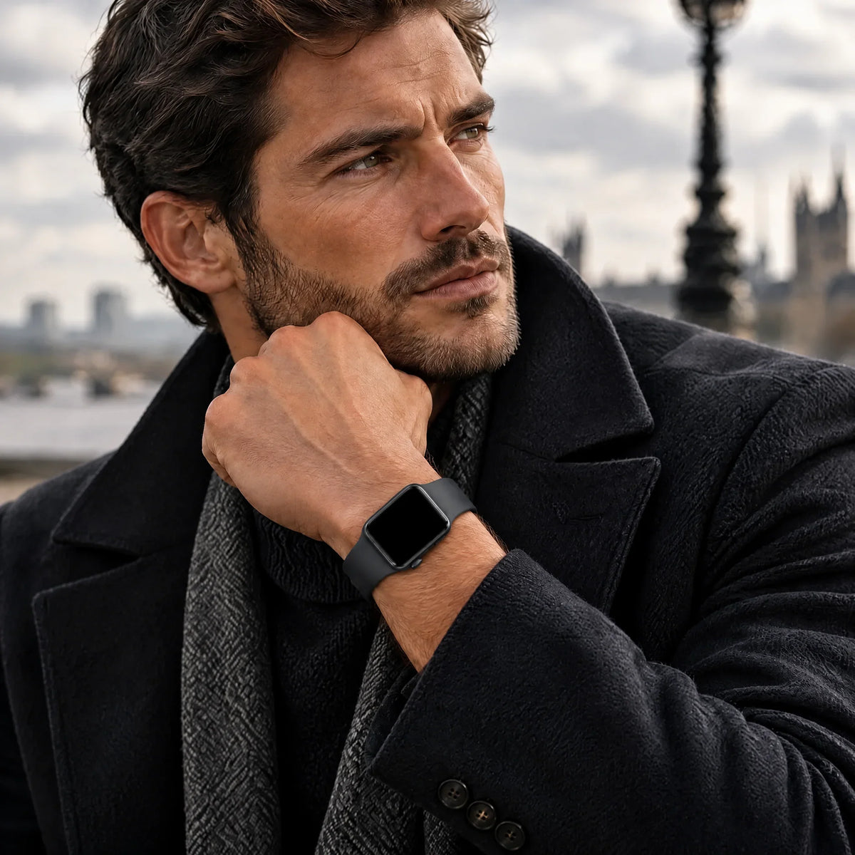Bracelet Apple Watch Autumn - silicone - bleu marine