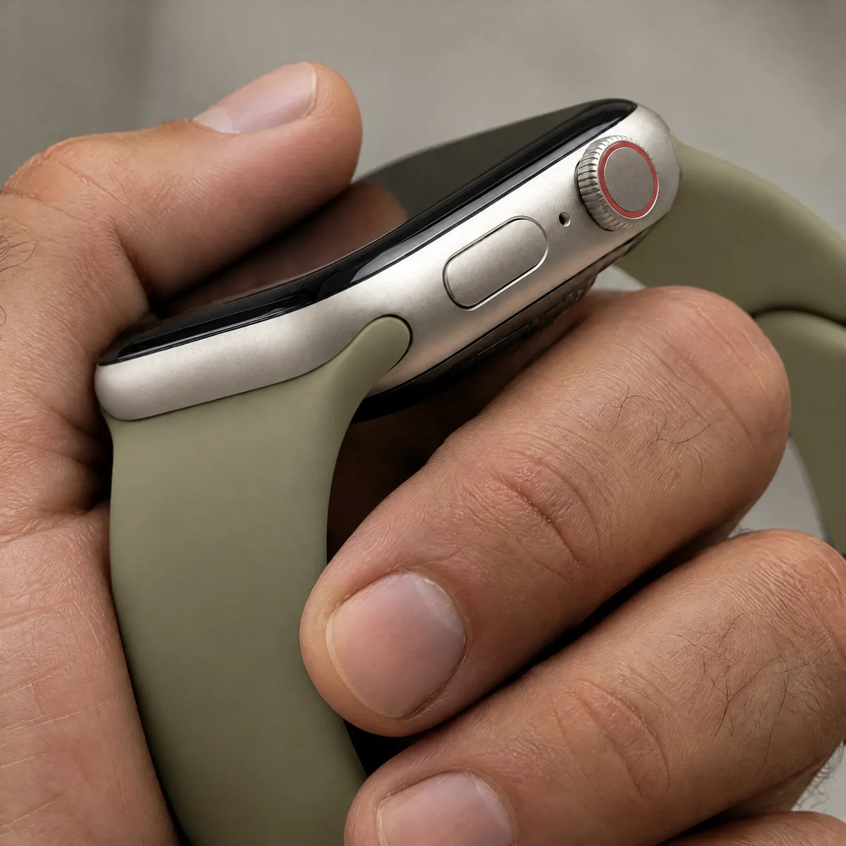 Bracelet Apple Watch Autumn - silicone - olive