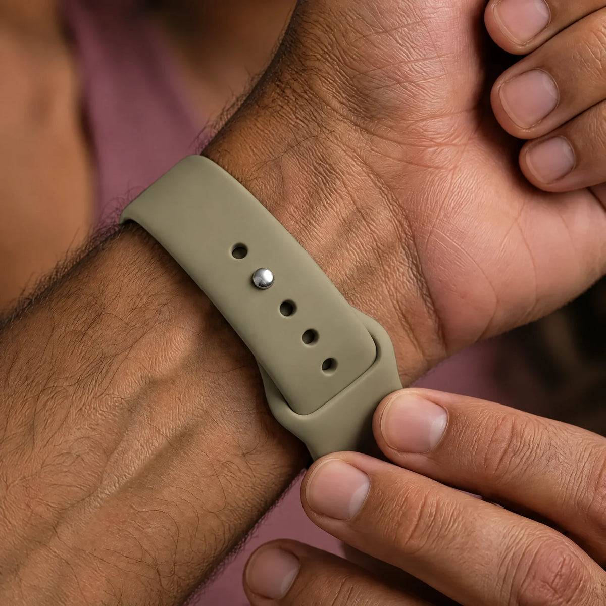 Bracelet Apple Watch Autumn - silicone - olive