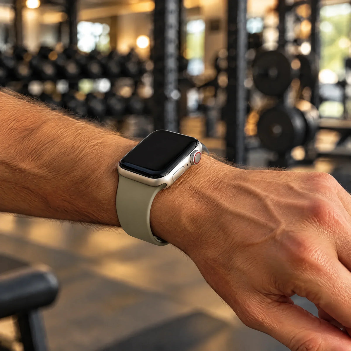 Bracelet Apple Watch Autumn - silicone - olive