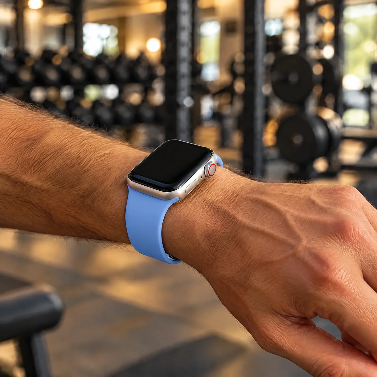 Bracelet Apple Watch Autumn - silicone - bleuet
