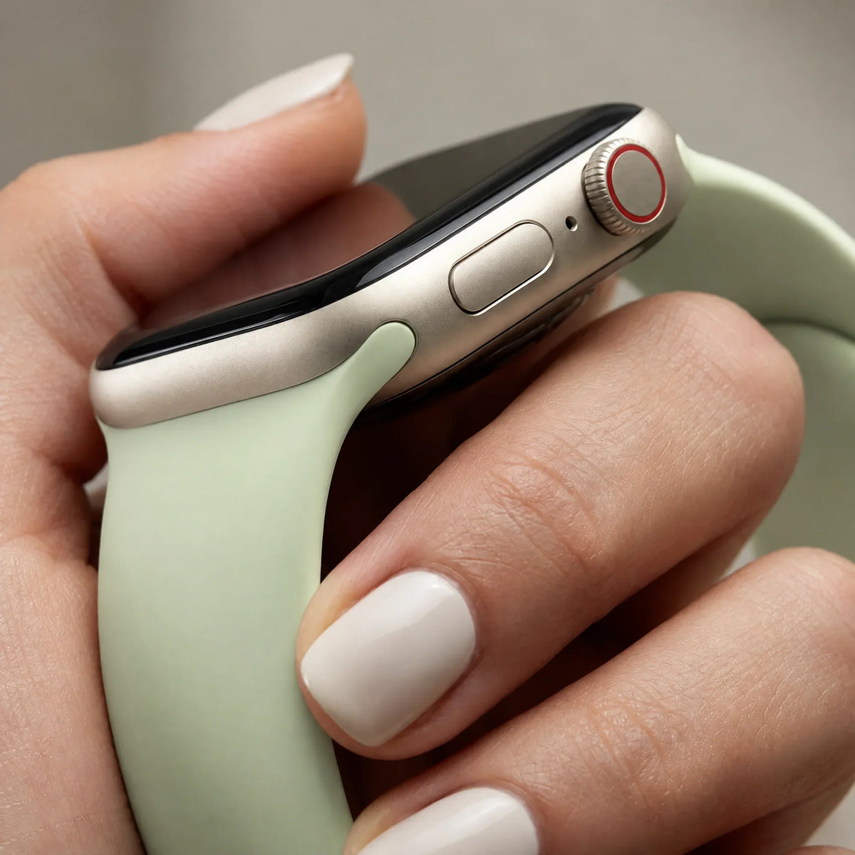 Bracelet Apple Watch Autumn - silicone - succulente pâle
