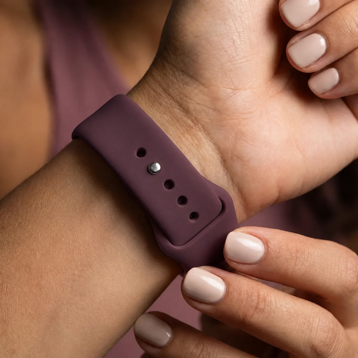 Bracelet Apple Watch Autumn - silicone - bordeaux