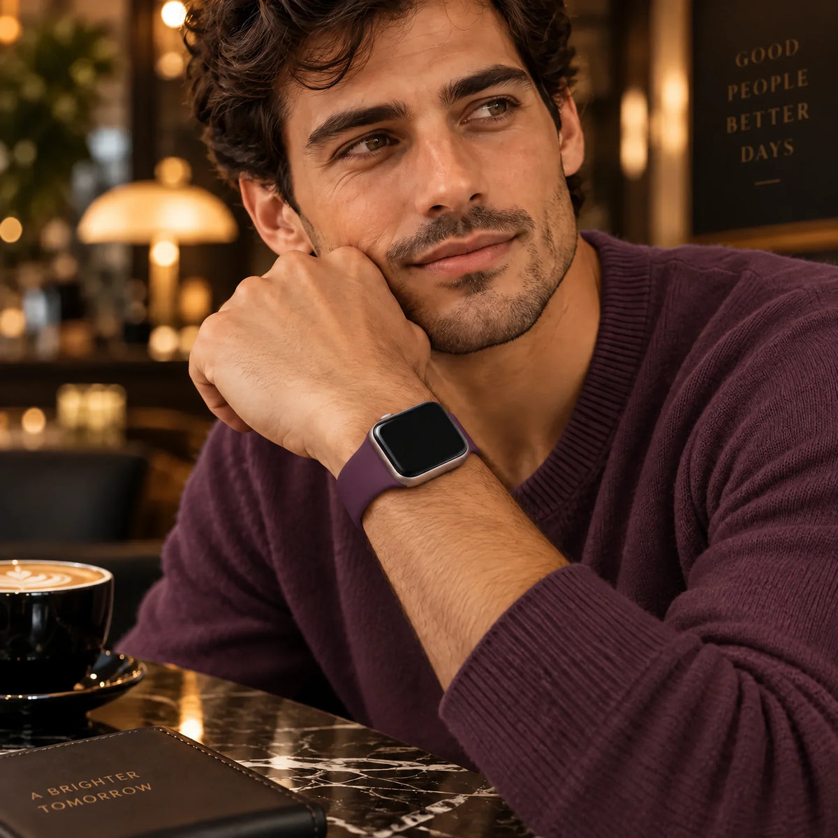 Bracelet Apple Watch Autumn - silicone - bordeaux