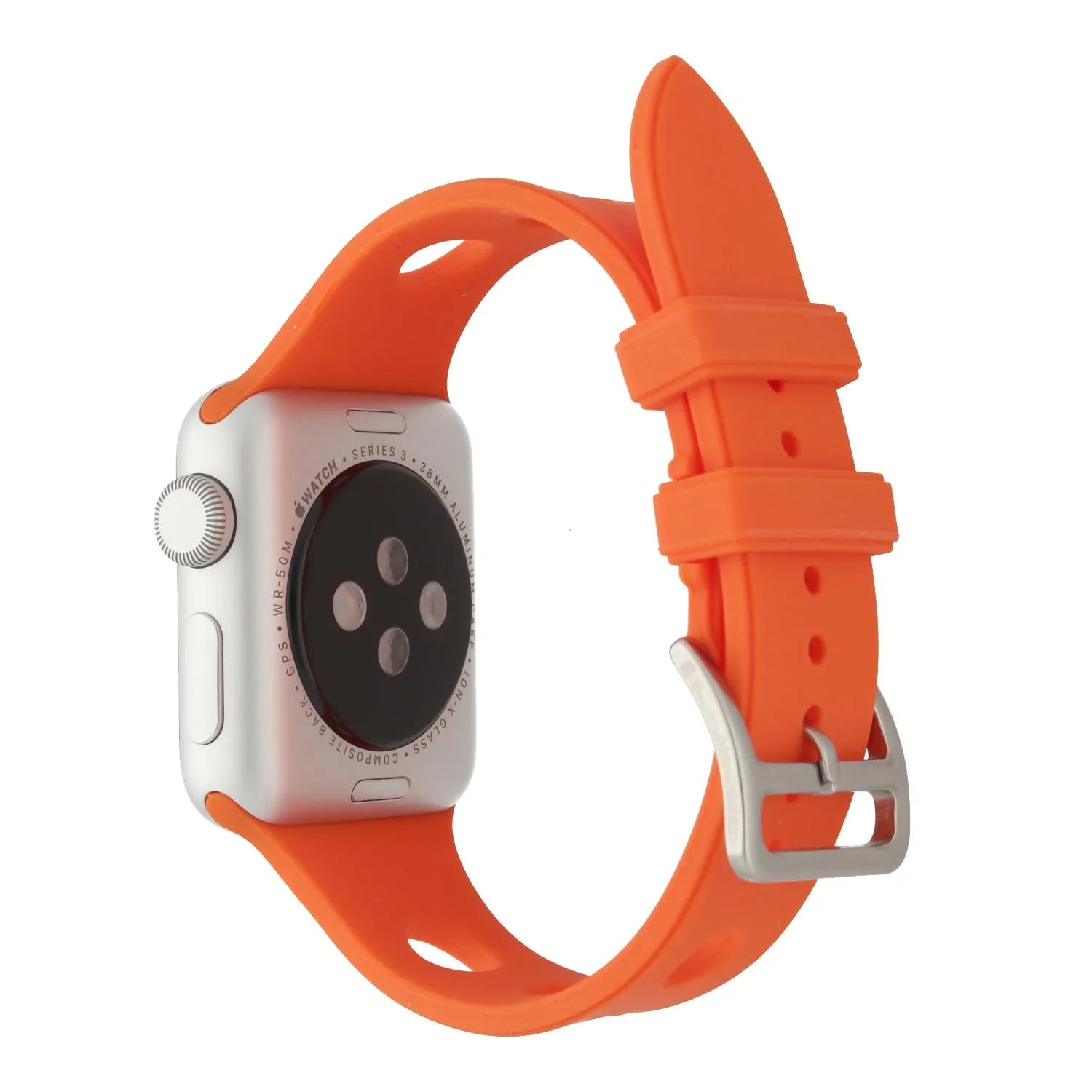 Bracelet Apple Watch Evelor - silicone - orange