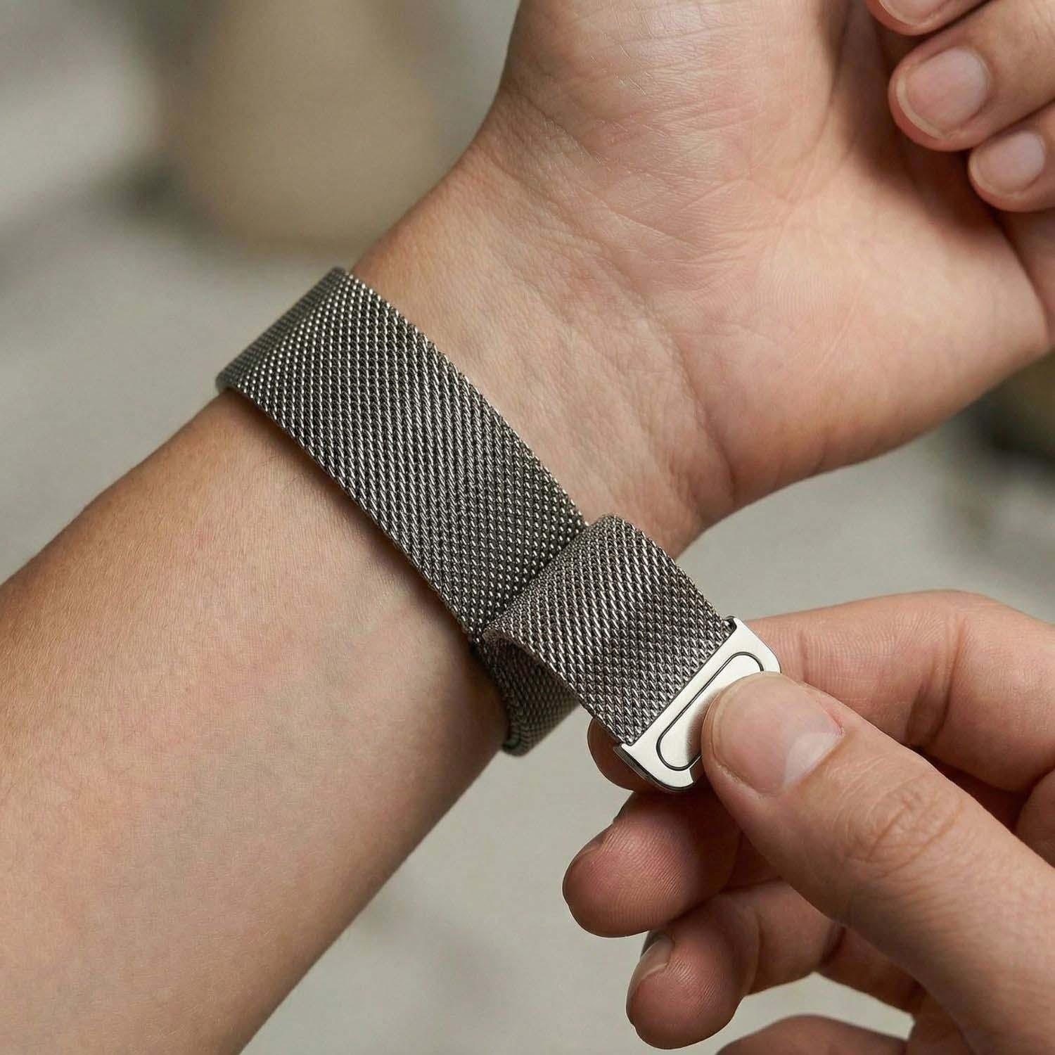 Bracelet Apple Watch Fiore - milanais - naturel