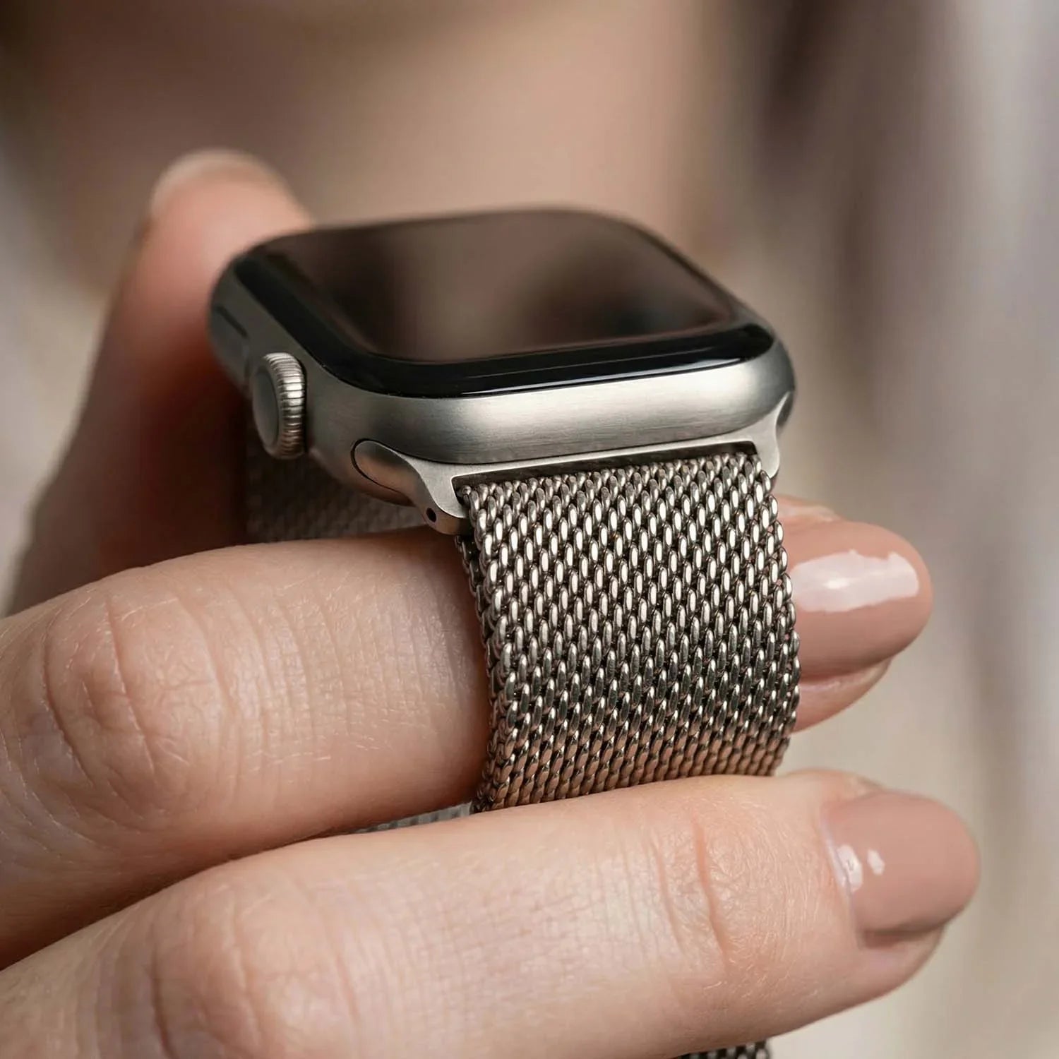 Bracelet Apple Watch Fiore - milanais - naturel