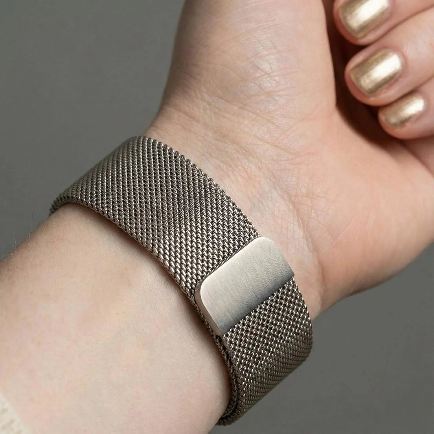 Bracelet Apple Watch Fiore - milanais - lumière stellaire