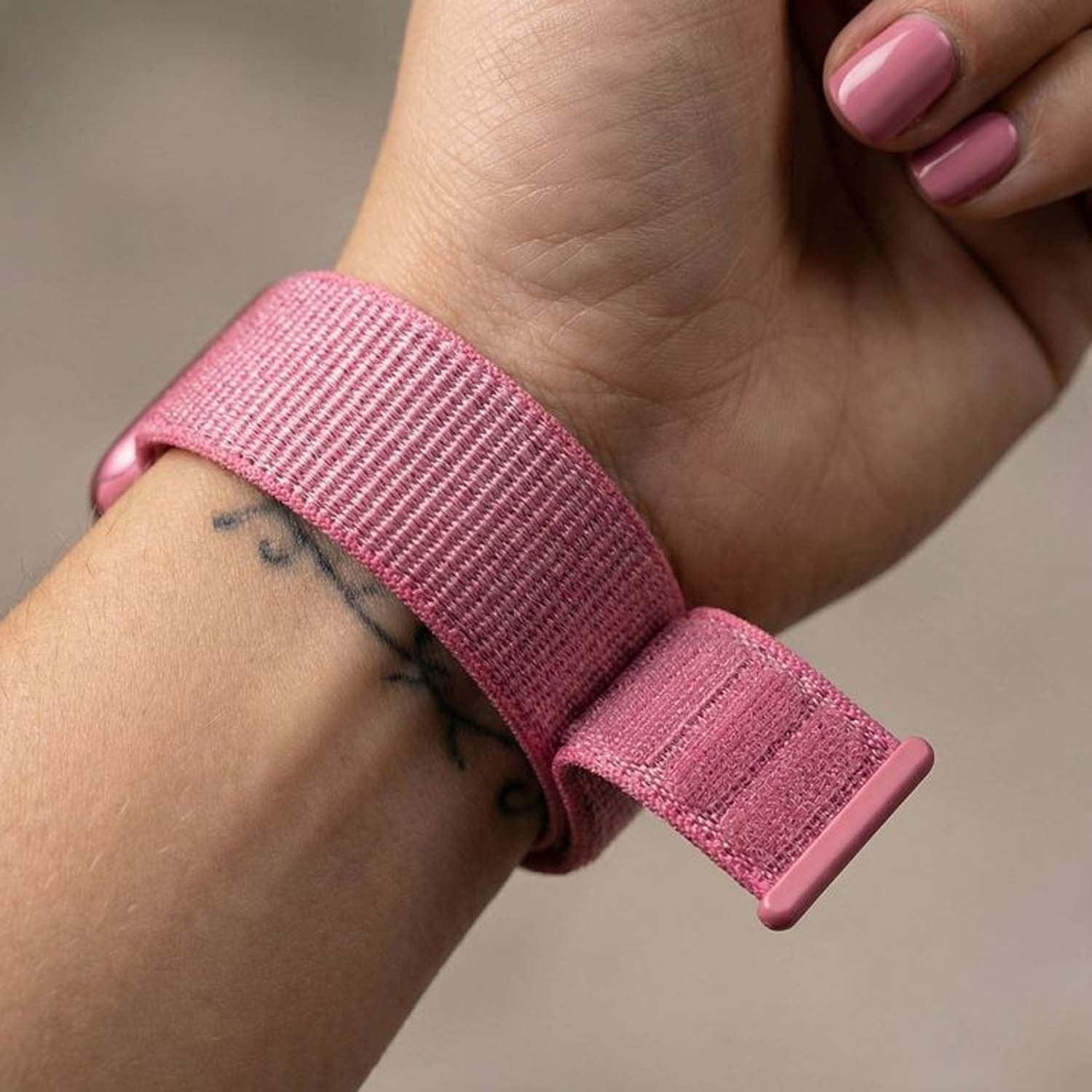 Bracelet Apple Watch Flyne - tressé - nylon - fruit du dragon