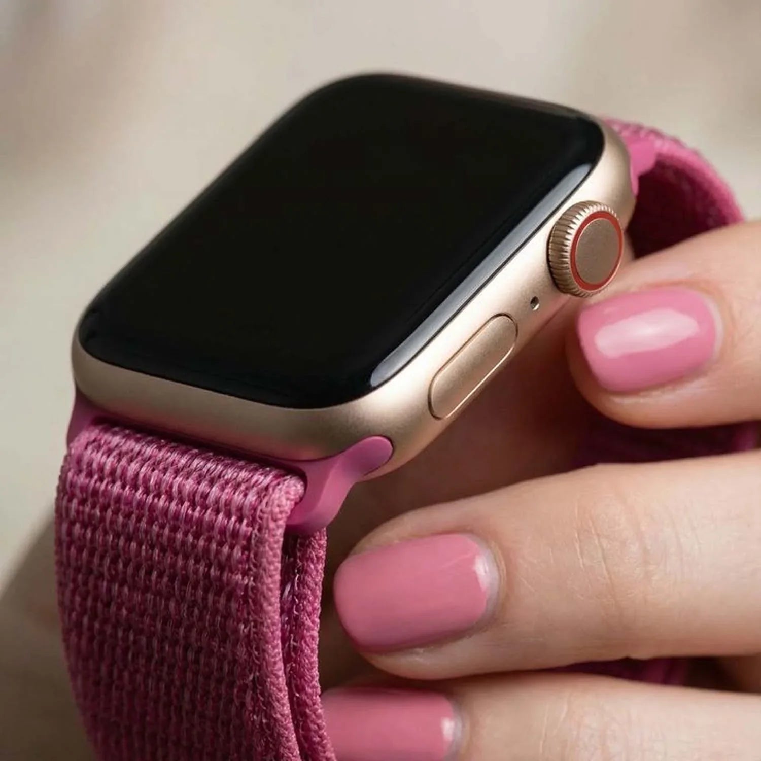 Bracelet Apple Watch Flyne - tressé - nylon - fruit du dragon