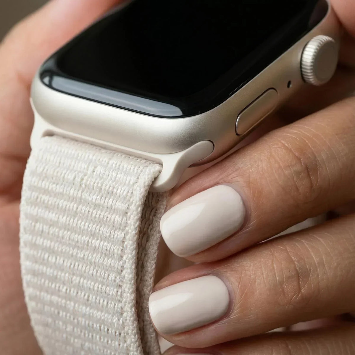 Bracelet Apple Watch Flyne - tissé - nylon - lumière stellaire