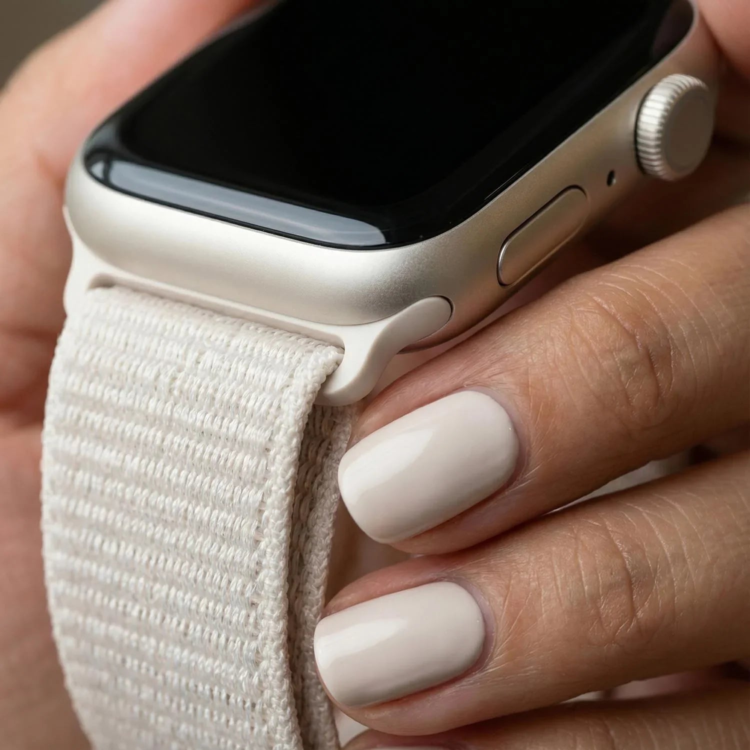 Bracelet Apple Watch Flyne - tissé - nylon - lumière stellaire