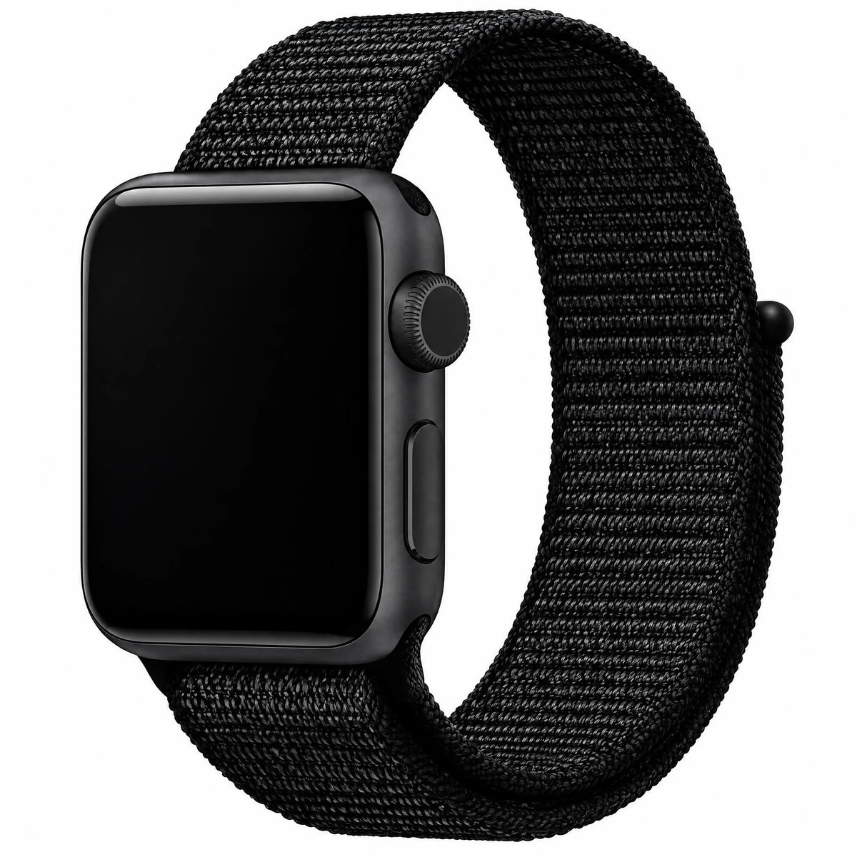 Bracelet Apple Watch Flyne - tissé - nylon - noir