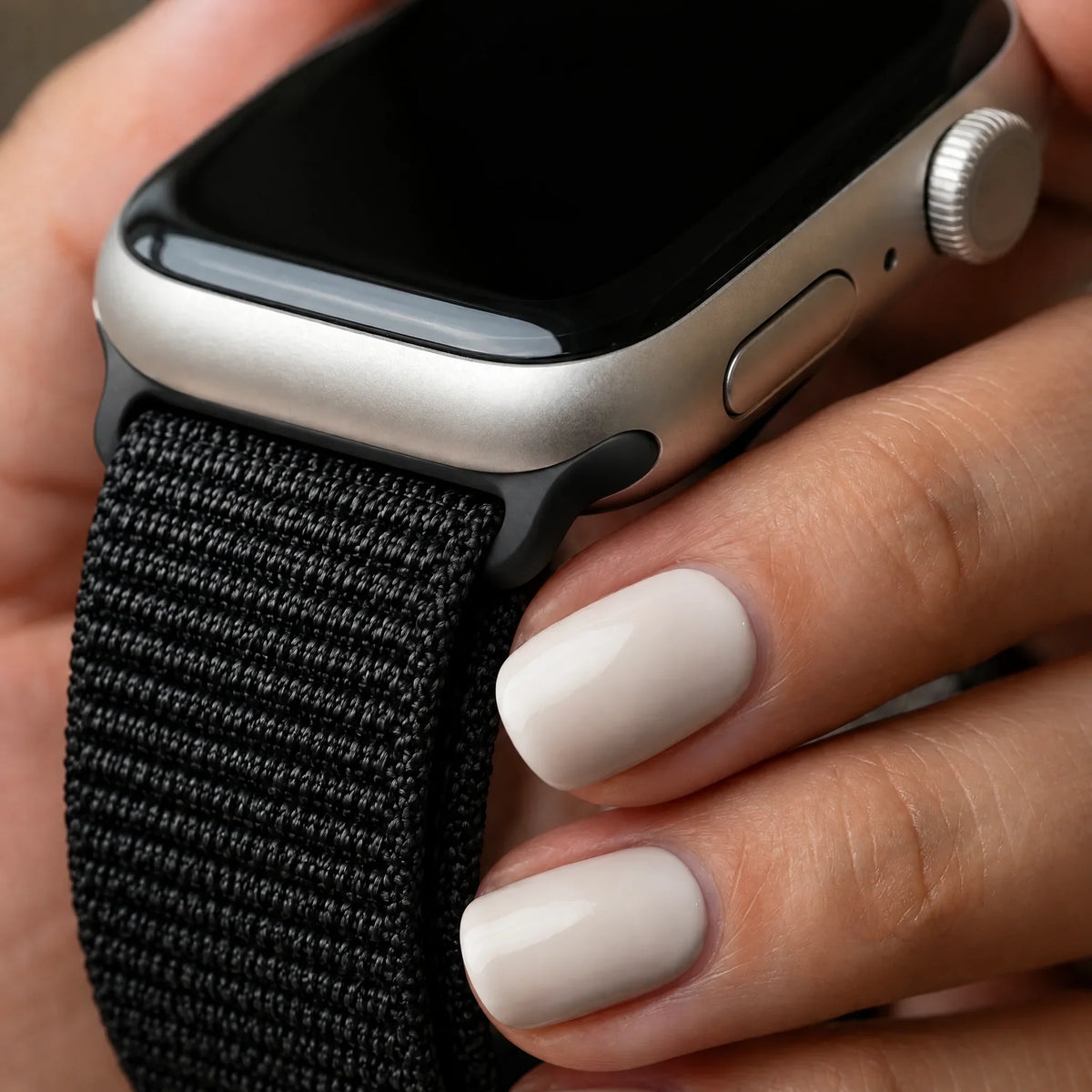 Bracelet Apple Watch Flyne - tissé - nylon - noir