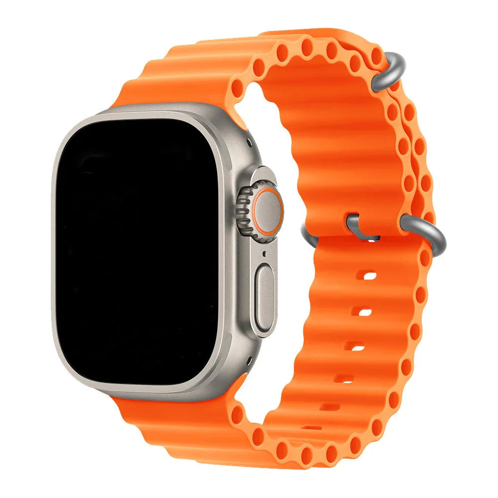 Bracelet Apple Watch Ocean - silicone - orange