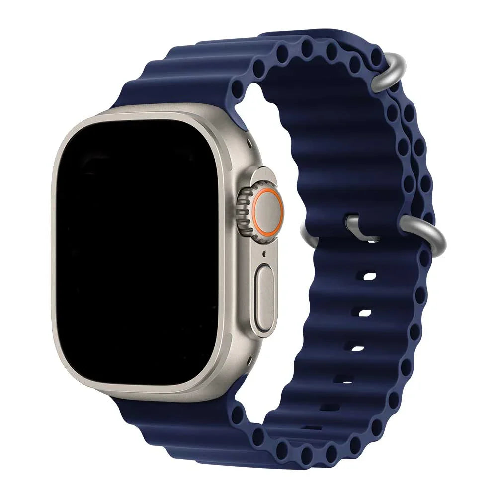 Bracelet Apple Watch Ocean - silicone - bleu nuit