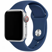 Bracelet Apple Watch Ovaro - silicone - Bleu jean
