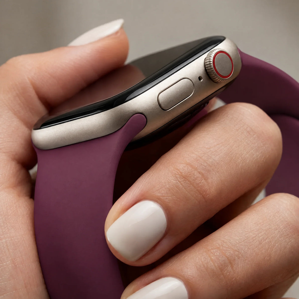 Bracelet Apple Watch Ovaro - silicone - mûre