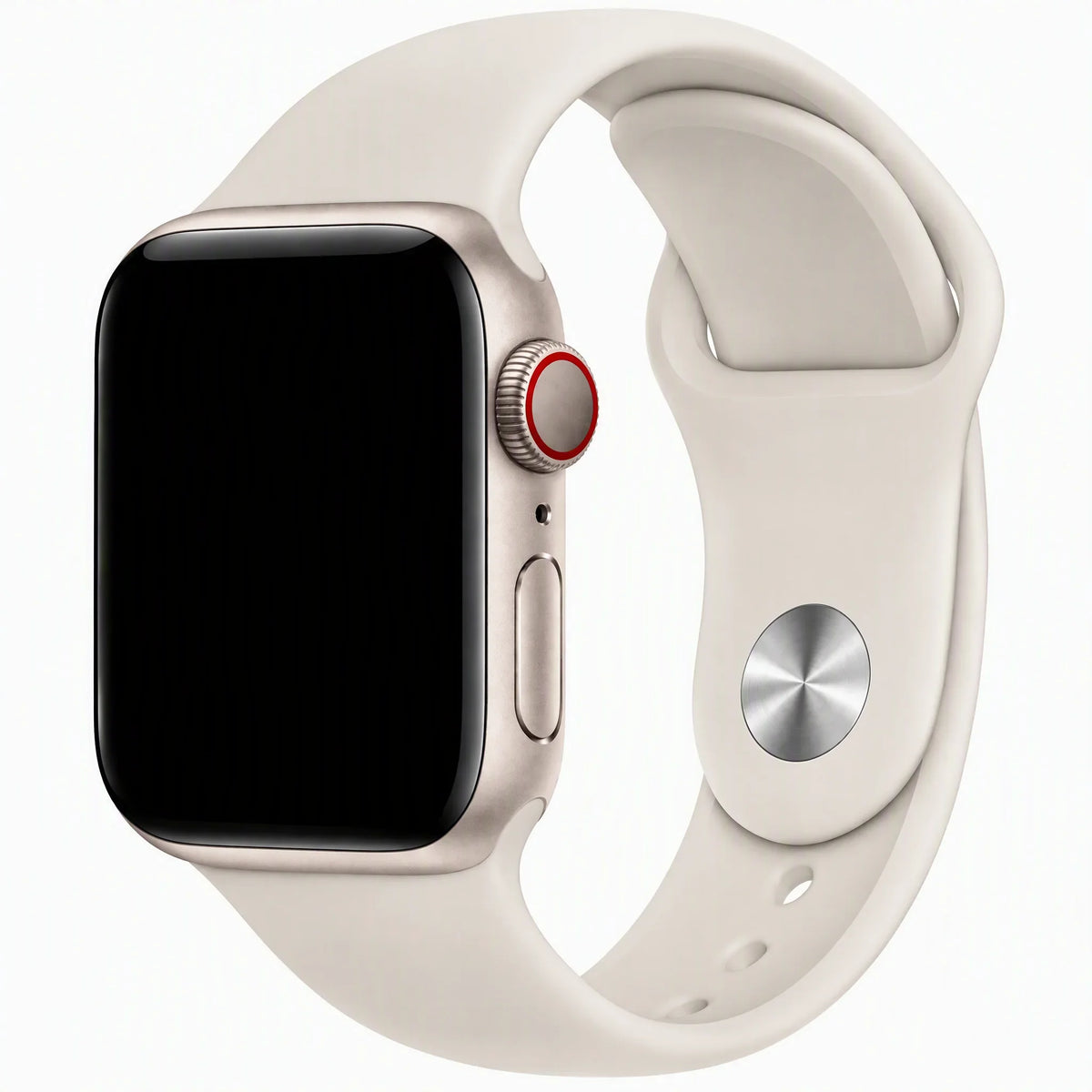 Bracelet Apple Watch Ovaro - silicone - lumière stellaire