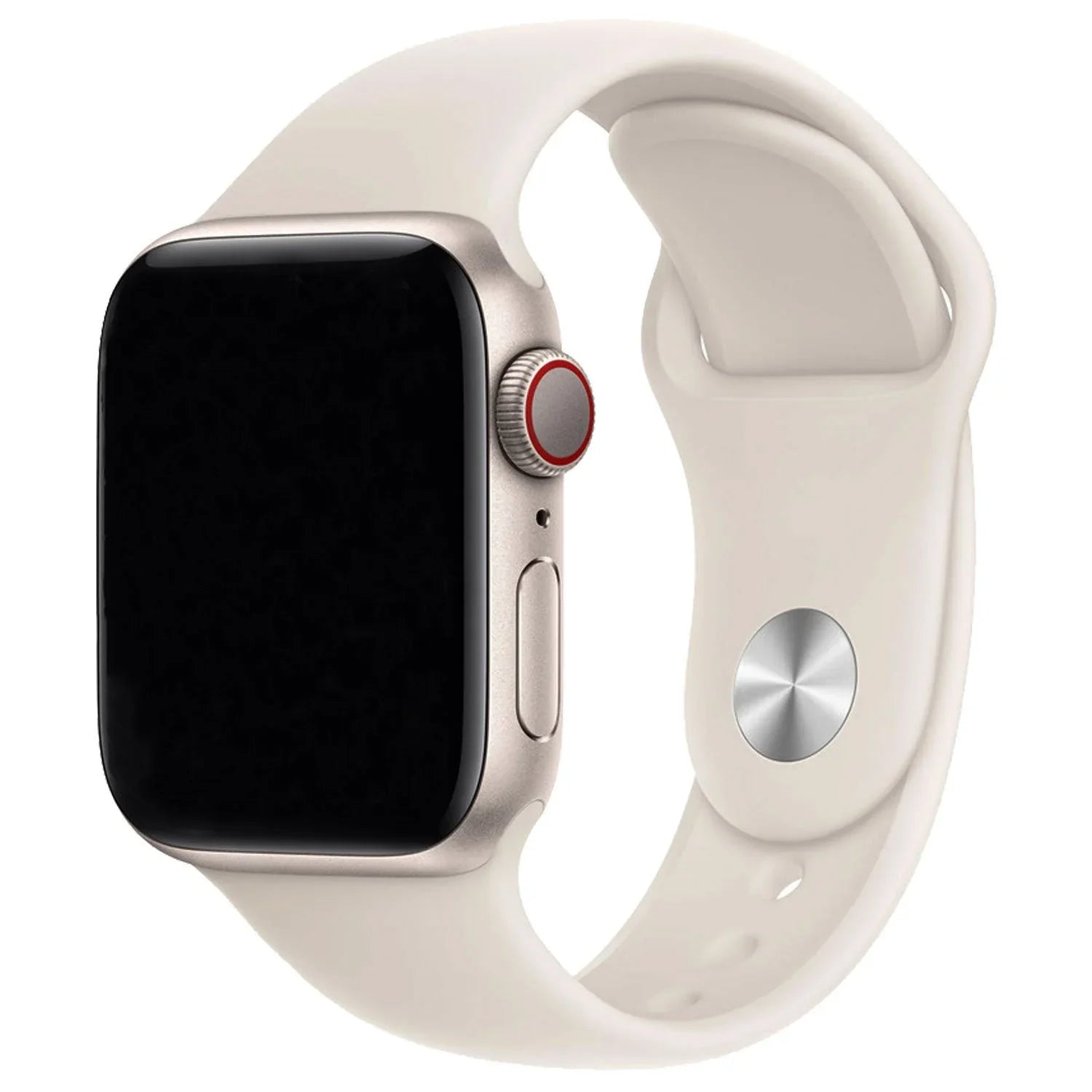 Bracelet Apple Watch Ovaro - silicone - lumière stellaire