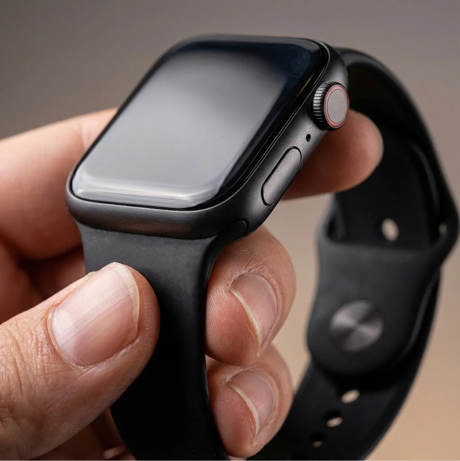 Bracelet Apple Watch Ovaro - silicone - noir