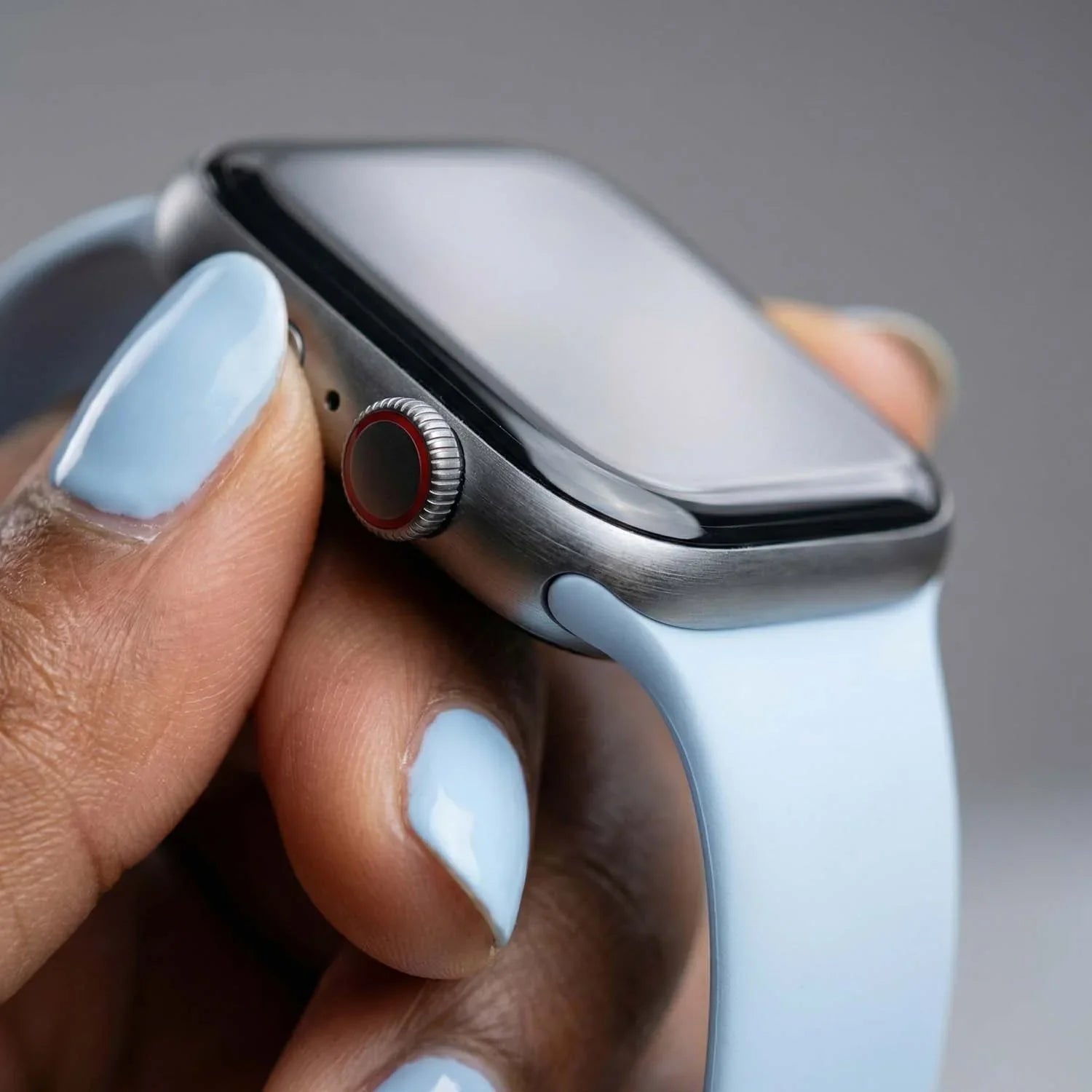 Bracelet Apple Watch Savro - silicone - bleu ciel