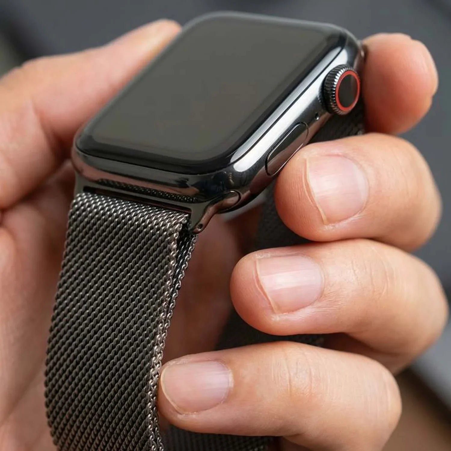 Bracelet Apple Watch Solaro - milanais - gris sidéral