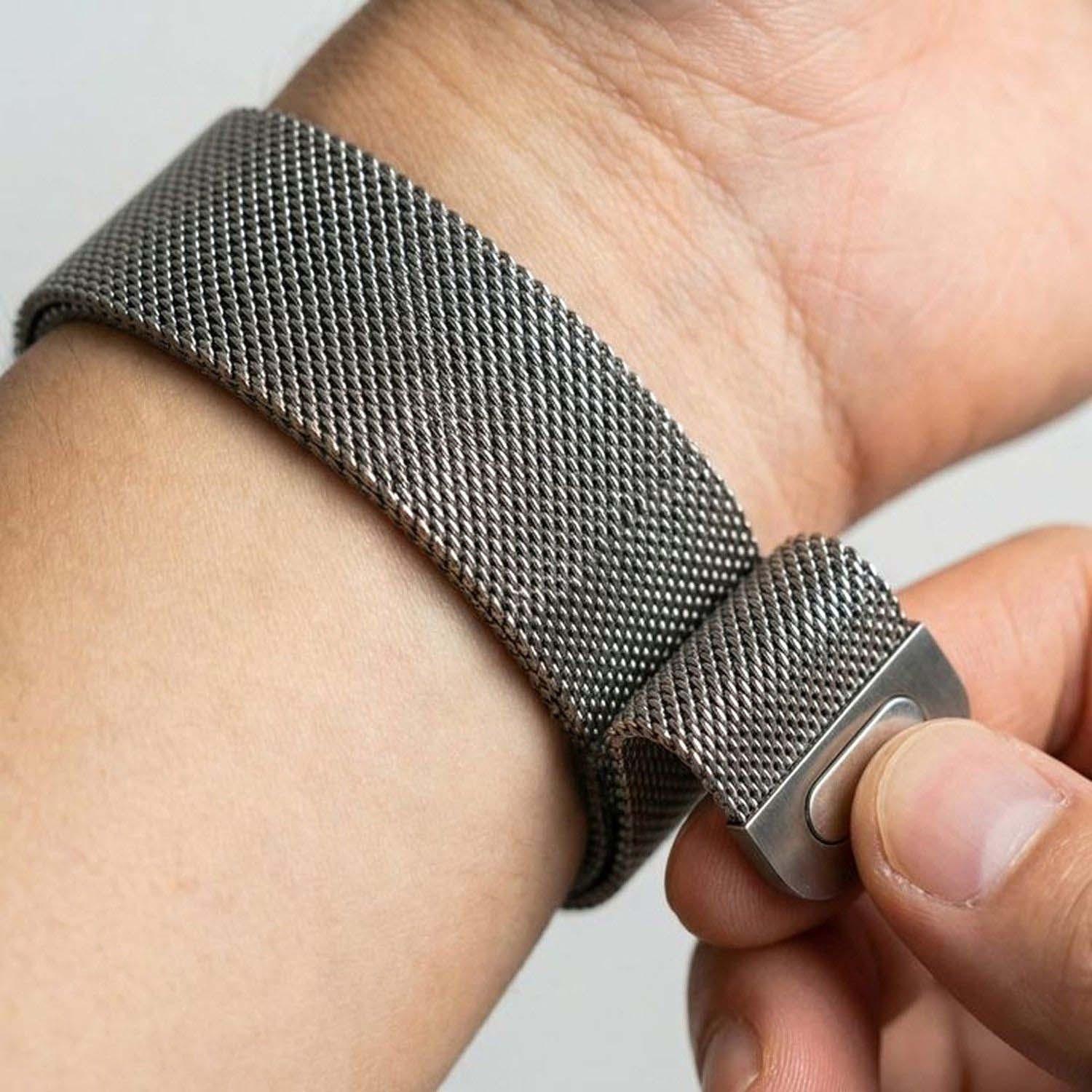 Bracelet Apple Watch Solaro - milanais - gris sidéral