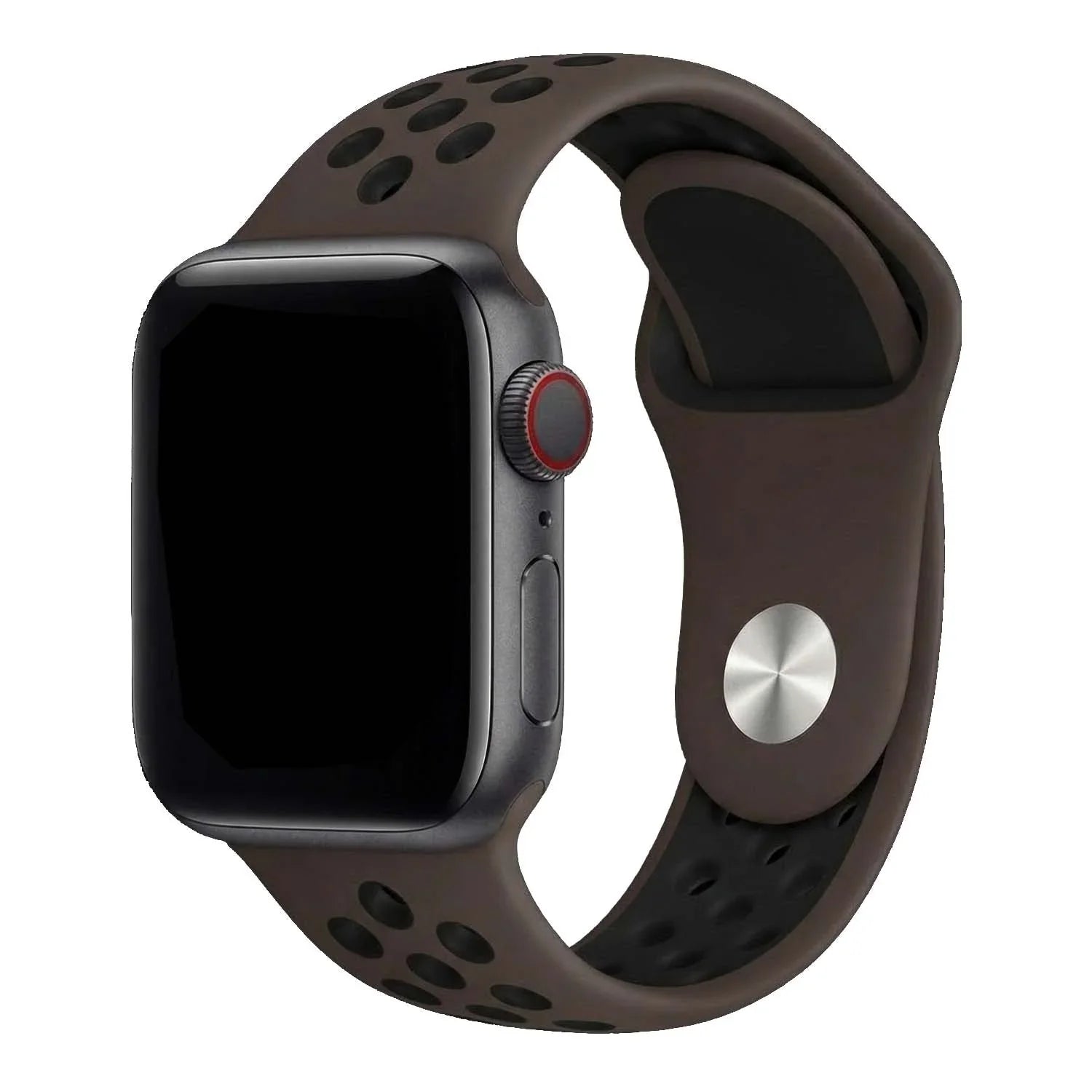 Bracelet Apple Watch Stryde - double - silicone - marron noir