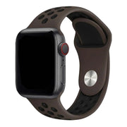 Bracelet Apple Watch Stryde - double - silicone - marron noir