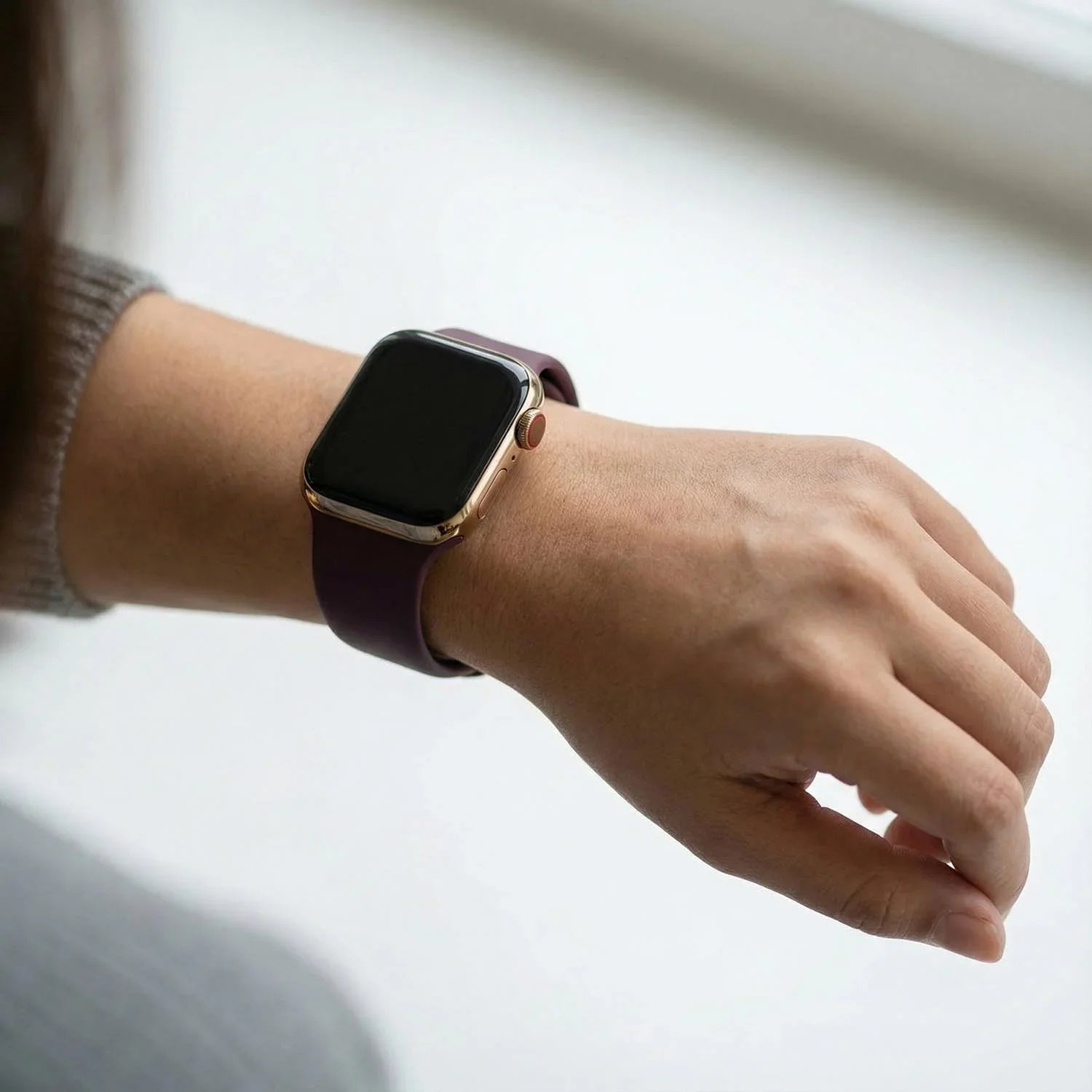 Bracelet Apple Watch Vyon - silicone - Cerise foncée