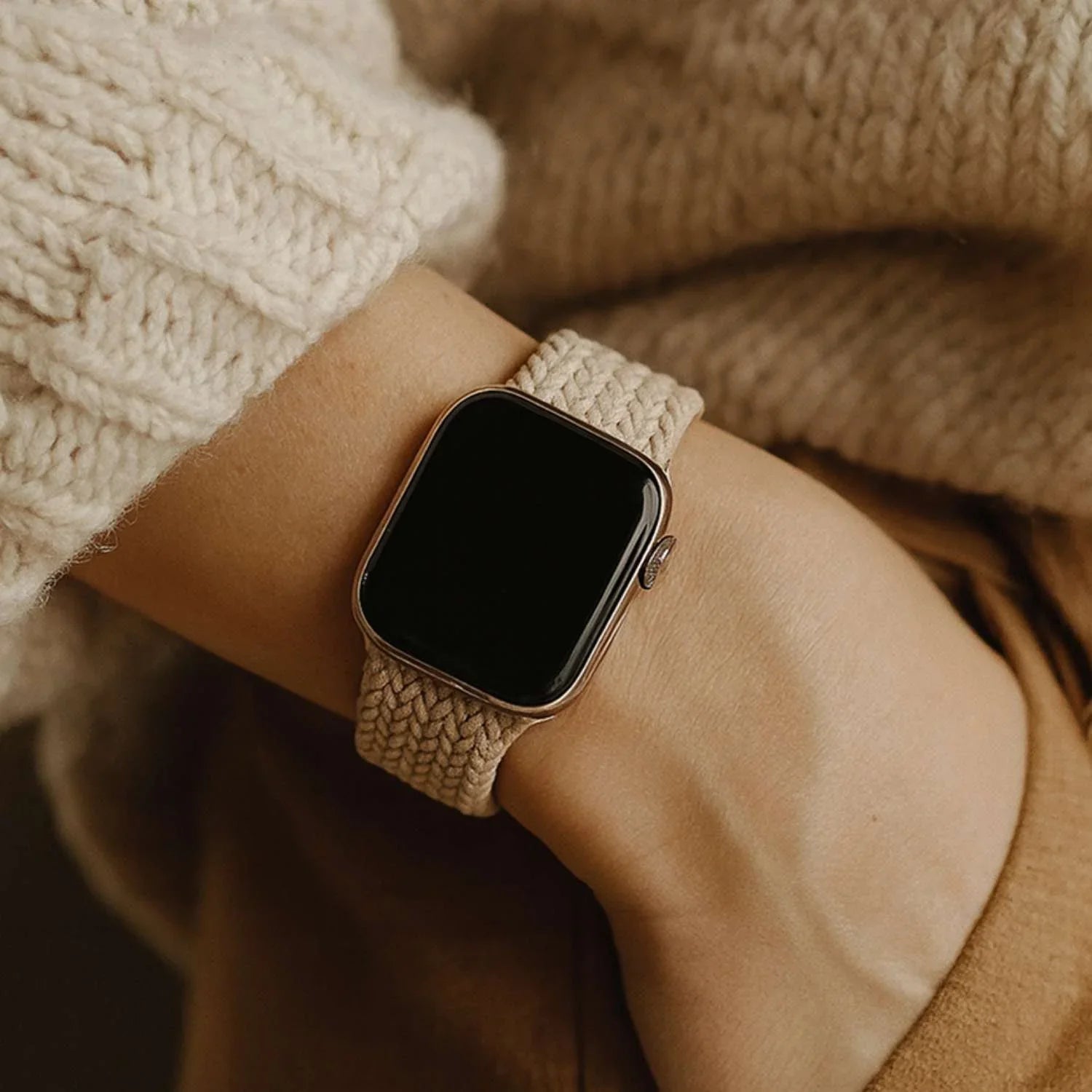 Bracelet Apple Watch Zyra - nylon - beige