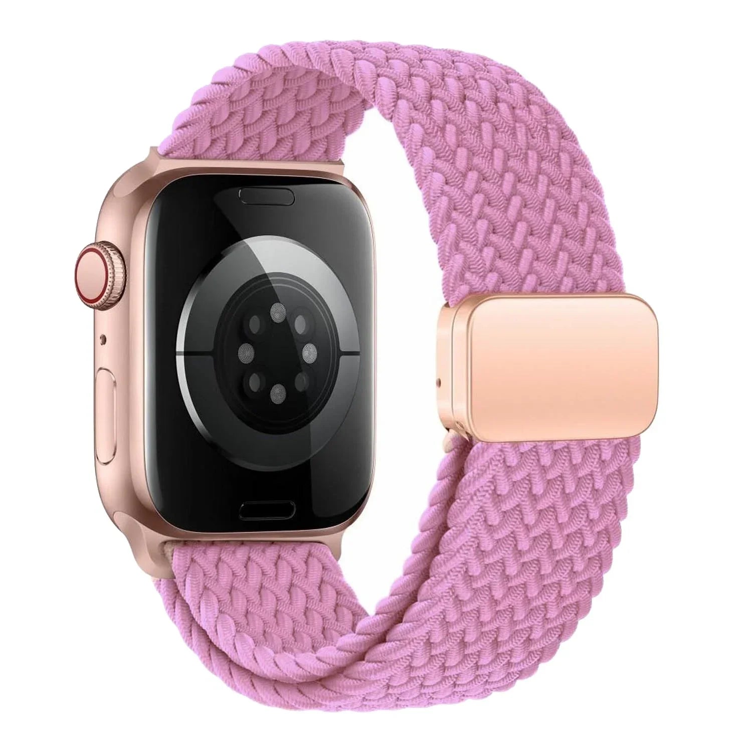 Bracelet Apple Watch Zyra - nylon - rose vif