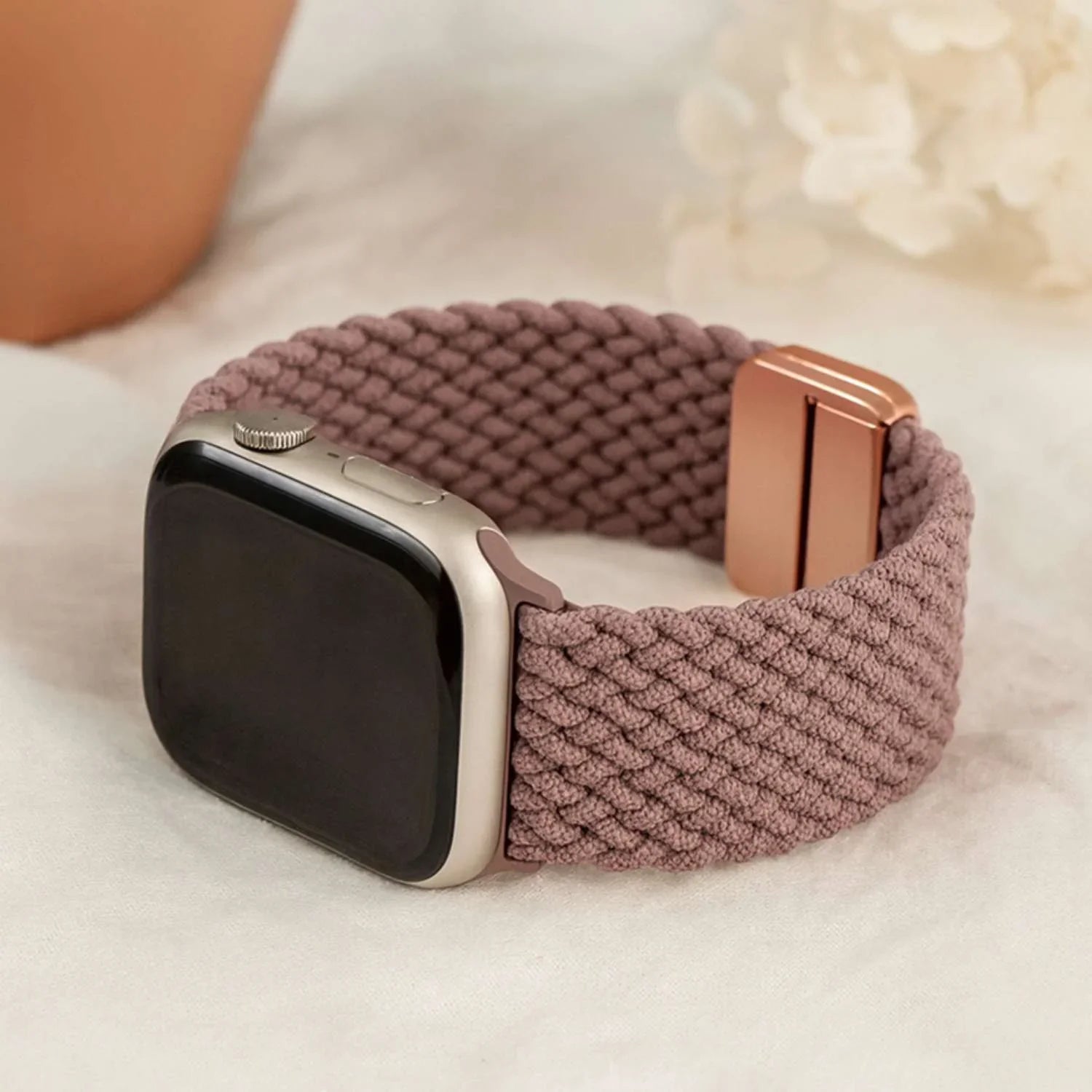 Bracelet Apple Watch Zyra - nylon - violet fumé