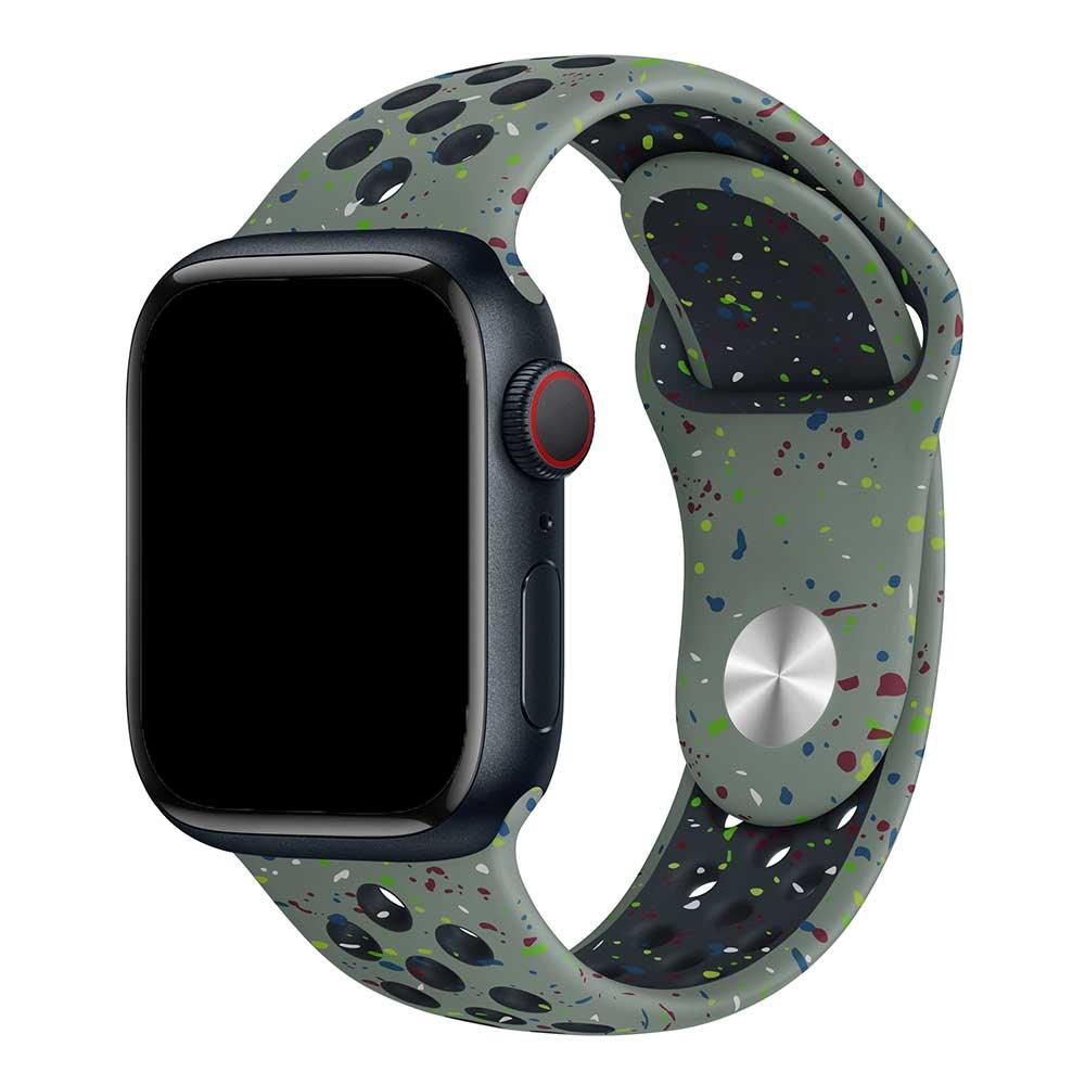 Bracelet Apple Watch Fusion - double - silicone - kaki cargo